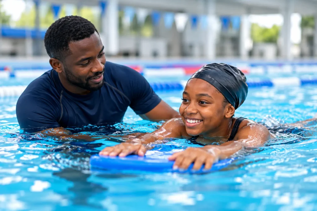 Joyful Swim Lesson in Blue Water-3