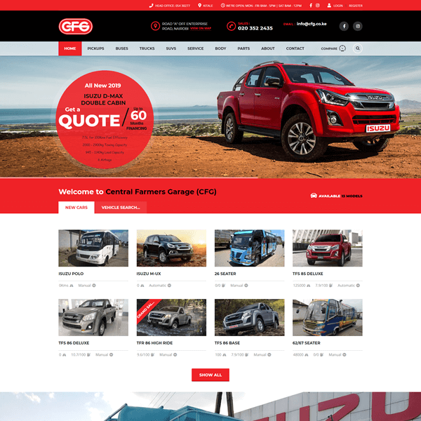 CFG Isuzu Authorized Dealer - Website Designers Asher Group Ltd